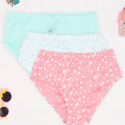 Pantaloons Junior Girls Pack Of 3 Printed Pure Cotton Basic Briefs 8909230434109-51