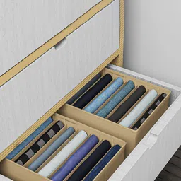 Kuber Industries Grey Set of 4 Regular Drawer Organiser Organisers image 3