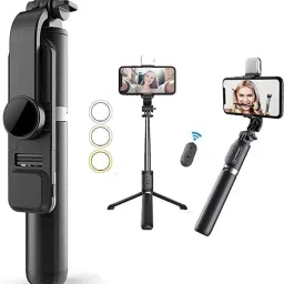 Nexanum R1S BLUETOOTH SELFIE STICK WITH LED LIGHTS AND REMOTE CONTROLLER Bluetooth Selfie Stick image 4