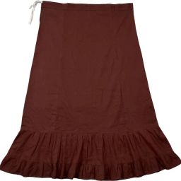 Belizzi Paridhan Deep Brown Pure Cotton Petticoat-image-3