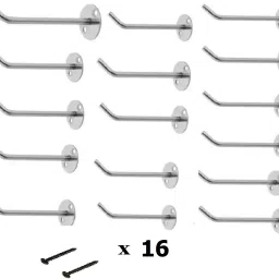 16 Pcs 8" inch Steel Wall Display Hooks Hanger for Mobile Shop Hook 1-28
