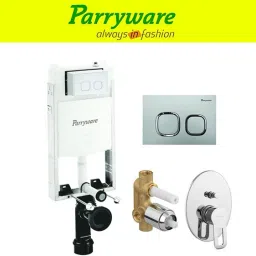 Half Frame Concealed Cistern, with divater body upper Pluto set of 1 pic 122 Dual Flush Tank-picture-10