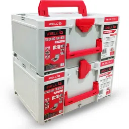 TB215-1 Large Size Stackable Tool Storage Box Durable PC+ABS, 50kg Load Capacity - Pack of 2 Tool Box-image-76