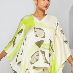 Vedika M Abstract Printed Kaftan Top & Trousers image 2