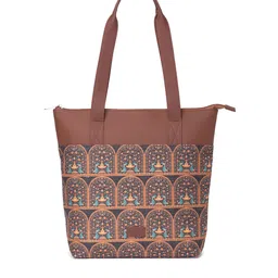 ZOUK Ethnic Motifs Printed Shopper Tote Bag image 3