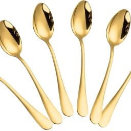 Modern Design Brass Table Spoons for Dinner Spoons Set Tablespoon Home, Kitchen Brass Table Spoon, Tea Spoon, Dessert Spoon Set-image-10