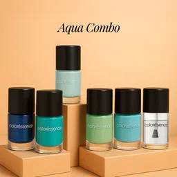 coloressence Aqua Combo | Bold Chrome Shades | High-Shine | Long-Wear Formula Denim Rush, Teal Touch, Fresh N Wild, Ocean Wave, Frozen Lake, Crystal Look-picture-0