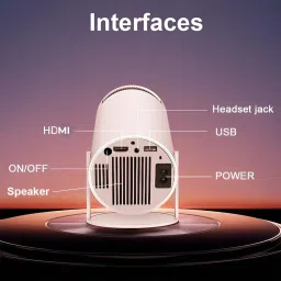 Hespa 1080p Smart LED Projector with Rotating Design & Built-in Streaming Apps (2000 lm / Wireless / Remote Controller) Portable Projector image 2