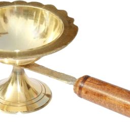 Brass Diya with wooden Handle Brass Diya Pital Diya Brass Table Diya-image-89