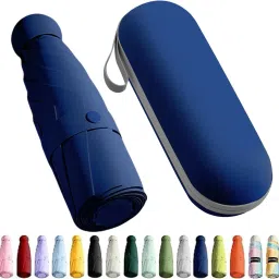 Mini Folding Compact Umbrella with Case,Portable Umbrella,Small Sun,Rain Pocket Umbrella-6