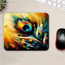 Gfylo Mayur Pankh Simbol of Krishna Printed Mouse pad Smooth Surface and anti-Slip Mousepad-image-24