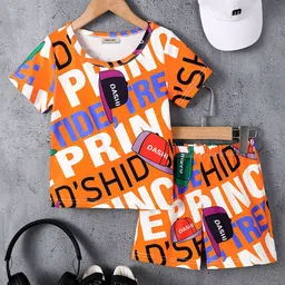 INCLUD Boys Typographic Printed T-shirt with Shorts-image-36