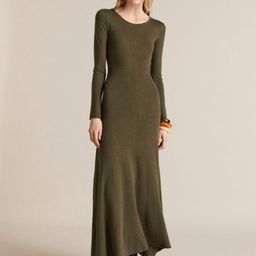 MANGO Asymmetric Hem Knitted Maxi Dress-picture-26