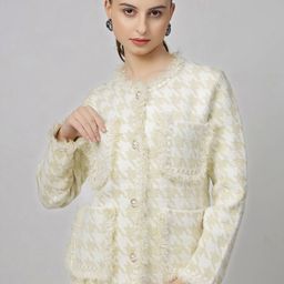 The Roadster Lifestyle Co Self Design Long Sleeve Woolen Overcoat-image-97