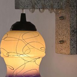 SOMIL Blue Glass Cylinder Printed Wall Lamps-picture-7