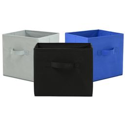 Kuber Industries Black & Blue 3 Pieces Drawer Organiser-12
