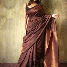 zinzraa Woven Design Zari Pure Silk Kanjeevaram Saree-picture-11
