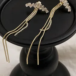 TheVineGirl Gold-Plated Cubic Zirconia Alloy Earrings-picture-16