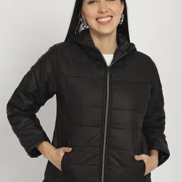 SANHOK Women Colourblocked Lightweight Puffer Jacket-picture-14