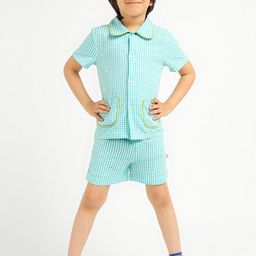 Somersault Boys Checked Night suit-image-44