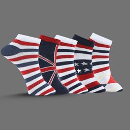 MJE Men Pack Of 5 Striped Ankle Length Socks-picture-17
