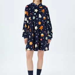 Koton Women Hooded Logline Pullover Sweatshirt-image-71