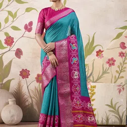 MADHAVPRIYA Woven Design Zari Patola Saree-picture-19
