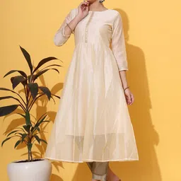 KALINI Women Flared Sleeves Gotta Patti Anarkali Kurta-image-34