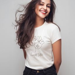 Storeily Graphic Printed Round Neck Cotton Raw Edges T-shirt-image-93