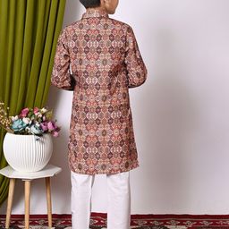 BAESD Boys Embroidered Regular Sequinned Kurta with Pyjamas image 5
