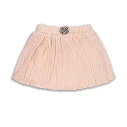 Girls Accordion Pleated Satin Flared Skirt-image-57