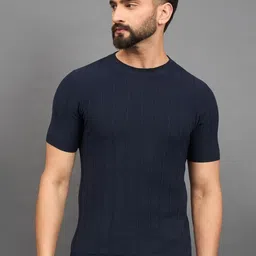 Mast & Harbour Short Sleeves Round Neck Cotton Flat Knit T-shirt-picture-30