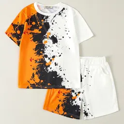 INCLUD Boys Abstract Printed T-shirt with Shorts-image-86