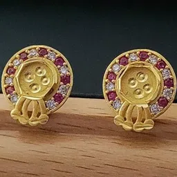 niva fashion Women Gold Plated Studs Earrings-97