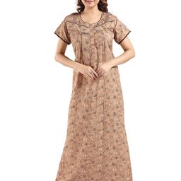 NIGHT QUEEN Printed Maxi Nightdress-image-34