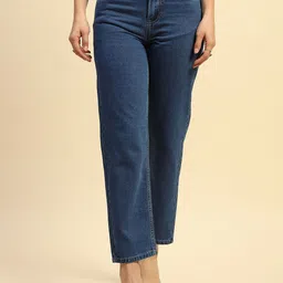 Global Republic Women Straight Fit High-Rise Light Fade Stretchable Jeans-image-20