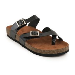 MOZAFIA Women Open Toe Flats with Buckles-picture-16