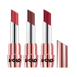 VOLO Set Of 3 Creme Matte Lipstick 3.5g Each - Peach 633-Red 634-Coffee 643-26