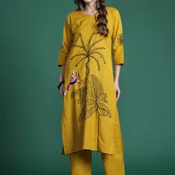 Indo Era Embroidered Straight Tunic With Trousers Co-Ords-picture-21