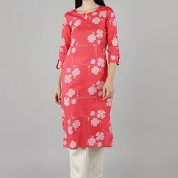 KALINI Women Floral Printed Keyhole Neck Kurta-picture-25