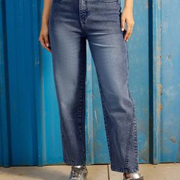 CORSICA Women Straight Fit High-Rise Light Fade Stretchable Jeans-image-28