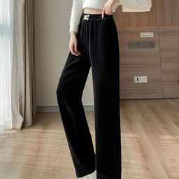 Outzidr Women Wide Leg Relaxed Fit Fit Mid Rise Trousers-picture-47