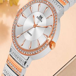 Exotica Fashion Women Brass Dial & Stainless Steel Straps Watch EX-6040-Two Tone-35