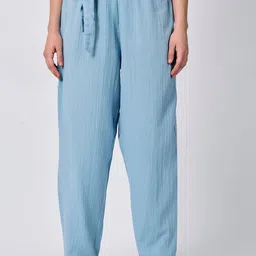 Outzidr Women Regular Fit Mid-Rise Cotton Regular Trousers-image-58
