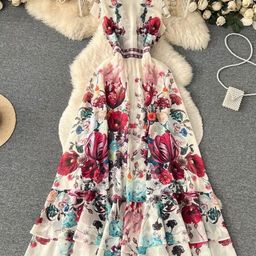 Alamode By Akanksha Women Rena Vintage Statement Maxi Dress-image-45