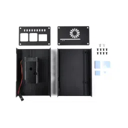 Stripe Aluminum Cooling Case for Raspberry Pi 4, Built-In Active Radiator with Fins image 4
