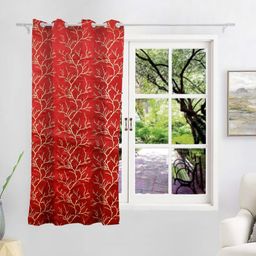 THE CONVERSION Maroon Room Darkening Window Curtain-image-84
