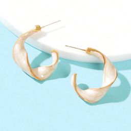 BEYTER Sterling Silver Contemporary Half Hoops-17