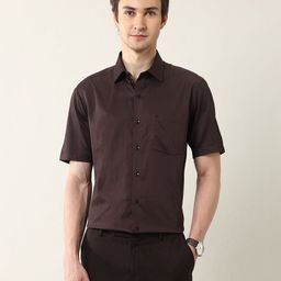 Arrow Men Classic Fit Spread Collar Floral Printed Cotton Formal Shirt-image-82