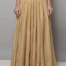 Moda Rapido Satin-Sheen Flared Maxi Skirt-image-22